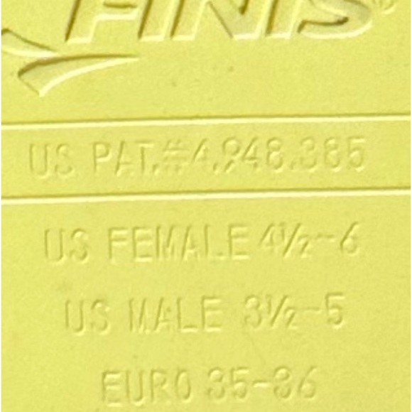 Yellow training swim fins - Picture 5 of 5